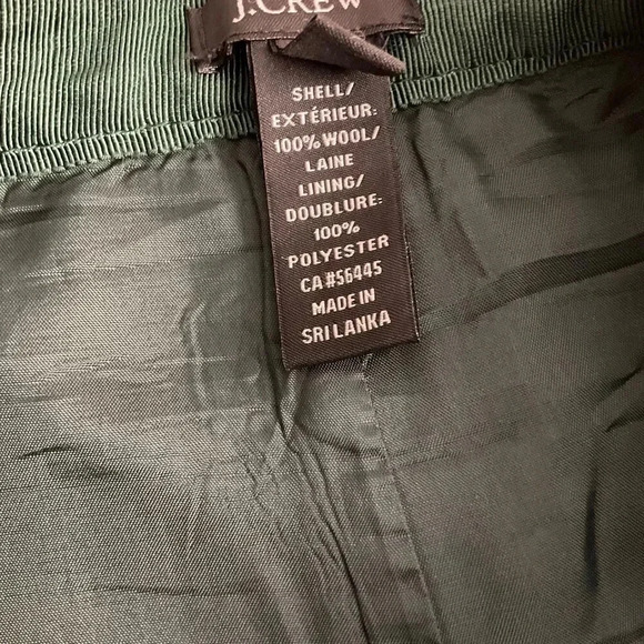 J.Jill Green Wool Button Front Pleated Retro A-Line Skirt Size 12 - Picture 3 of 7